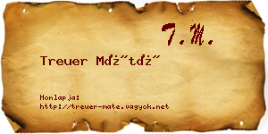 Treuer Máté névjegykártya